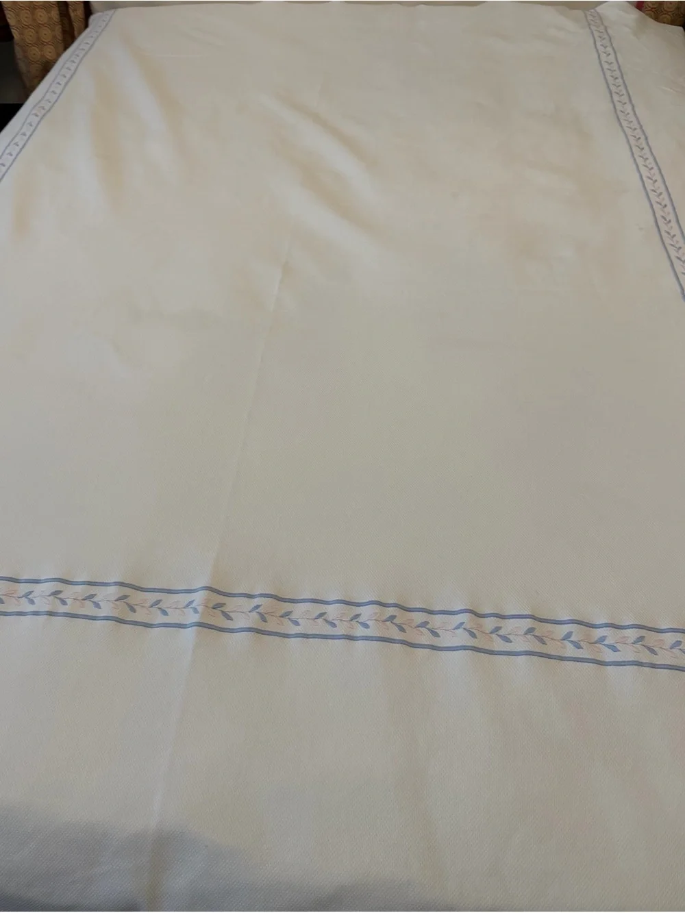 Pratesi Blanket Cover with Light Blue Trim